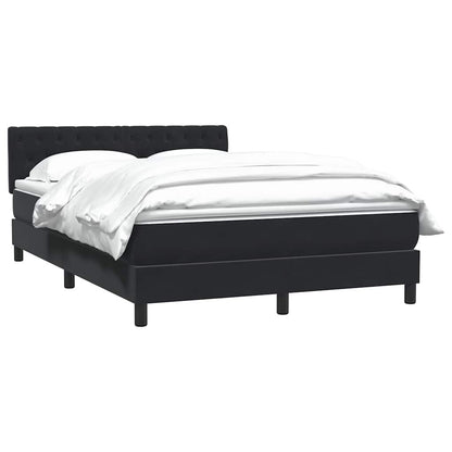 Giroletto a Molle con Materasso Nero 160x210 cm in Velluto | homemem39