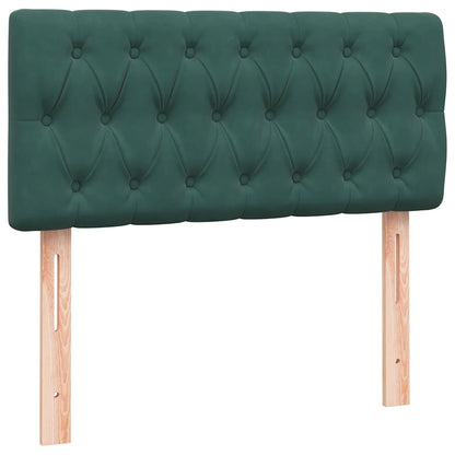 Giroletto a Molle con Materasso Verde Scuro 80x220 cm Velluto - homemem39