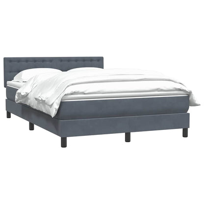 Giroletto a Molle con Materasso Grigio Scuro 160x210 cm Velluto | homemem39