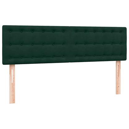 Giroletto a Molle con Materasso Verde Scuro 160x220 cm Velluto | homemem39