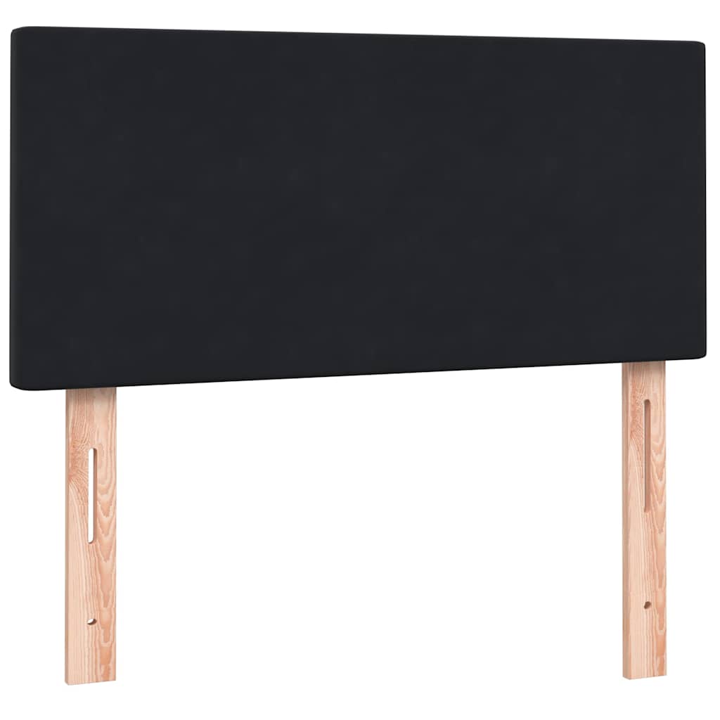 Letto a Molle con Materasso e LED Nero 90x210 cm in Velluto | homemem39