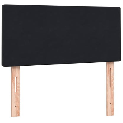 Letto a Molle con Materasso e LED Nero 90x210 cm in Velluto | homemem39