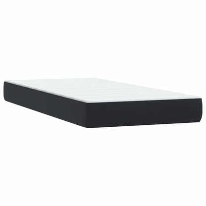 Letto a Molle con Materasso e LED Nero 90x210 cm in Velluto | homemem39