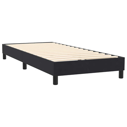 Letto a Molle con Materasso e LED Nero 80x220 cm Velluto | homemem39