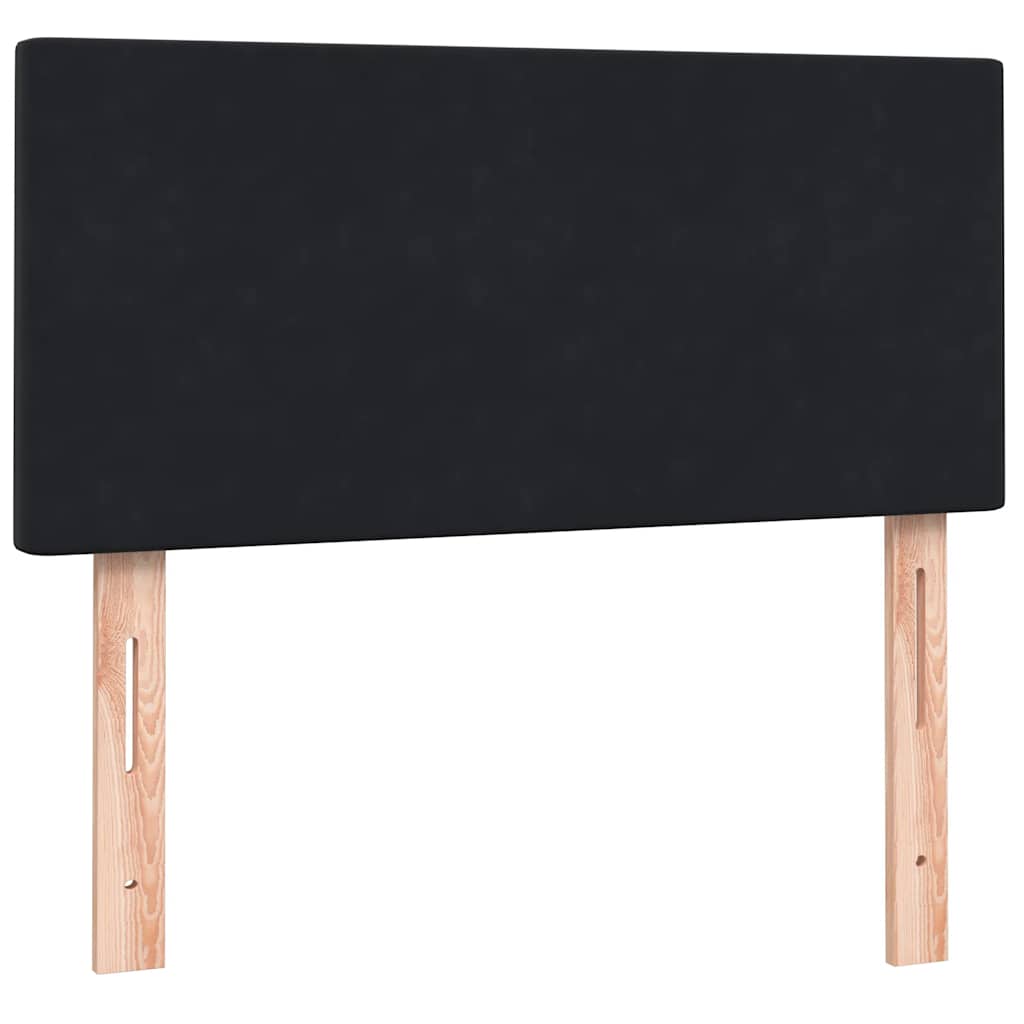 Letto a Molle con Materasso e LED Nero 80x220 cm Velluto | homemem39