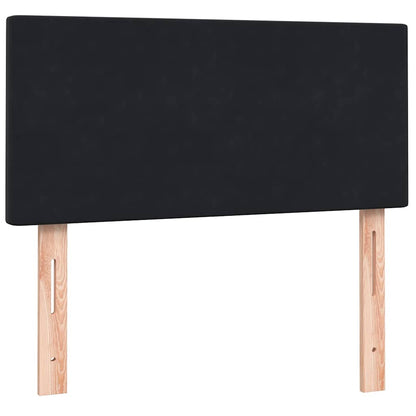 Letto a Molle con Materasso e LED Nero 80x220 cm Velluto | homemem39