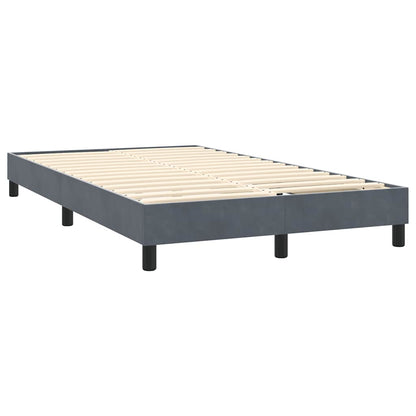 Letto a Molle con Materasso e LED Grigio Scuro 120x220 cm Velluto | homemem39