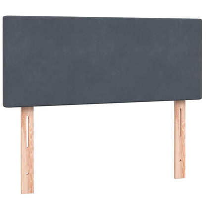 Letto a Molle con Materasso e LED Grigio Scuro 120x220 cm Velluto | homemem39