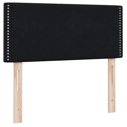 Letto a Molle con Materasso e LED Nero 90x210 cm in Velluto | homemem39