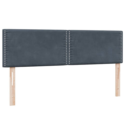 Letto a Molle con Materasso e LED Grigio Scuro 160x210 cm Velluto | homemem39