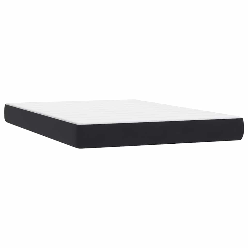 Letto a Molle con Materasso e LED Nero 160x210 cm in Velluto | homemem39