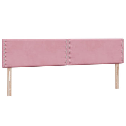 Letto a Molle con Materasso e LED Rosa 180x210 cm in Velluto