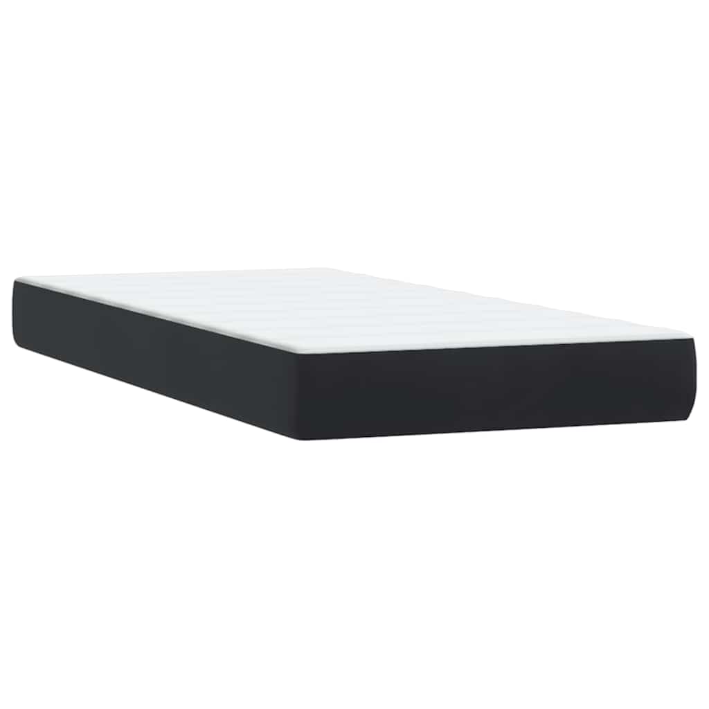 Letto a Molle con Materasso e LED Nero 80x220 cm Velluto | homemem39