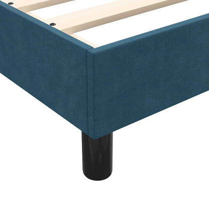Letto a Molle con Materasso e LED Blu Scuro 80x210 cm Velluto | homemem39
