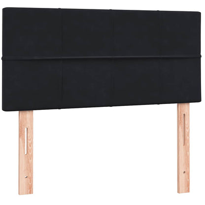 Letto a Molle con Materasso e LED Nero 90x210 cm in Velluto | homemem39