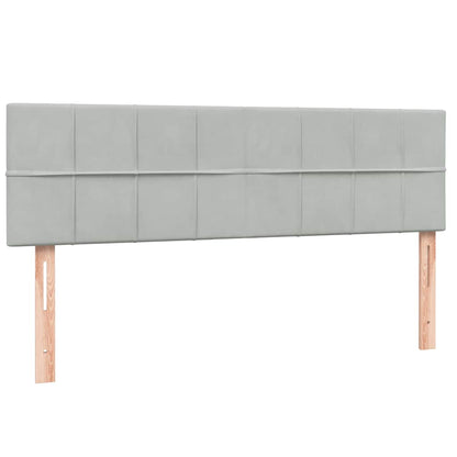Letto a Molle con Materasso e LED Grigio Chiaro 160x220cm Velluto | homemem39