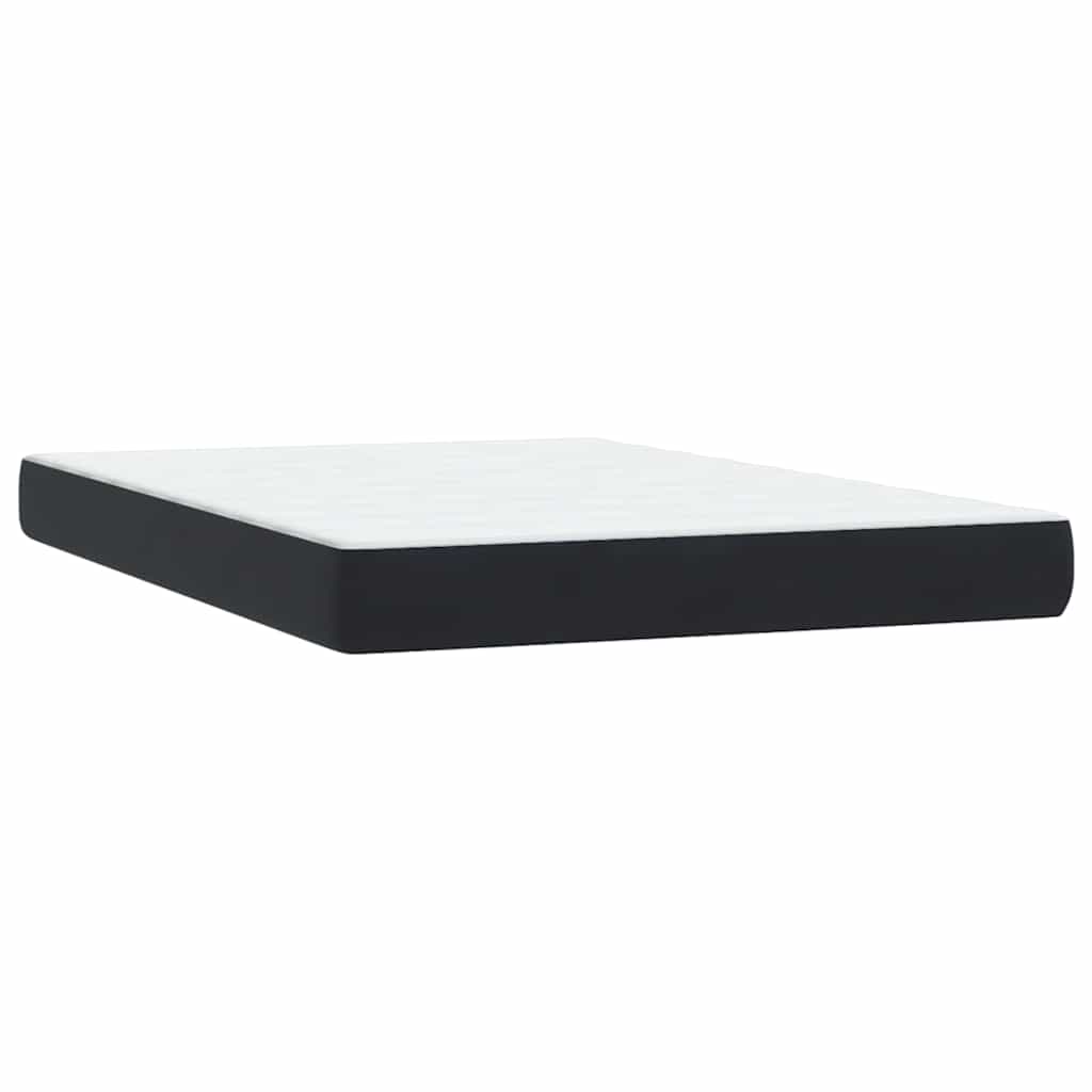 Letto a Molle con Materasso e LED Nero 160x210 cm in Velluto | homemem39