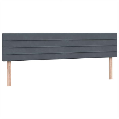 Letto a Molle con Materasso e LED Grigio Scuro 180x210 cm Velluto | homemem39