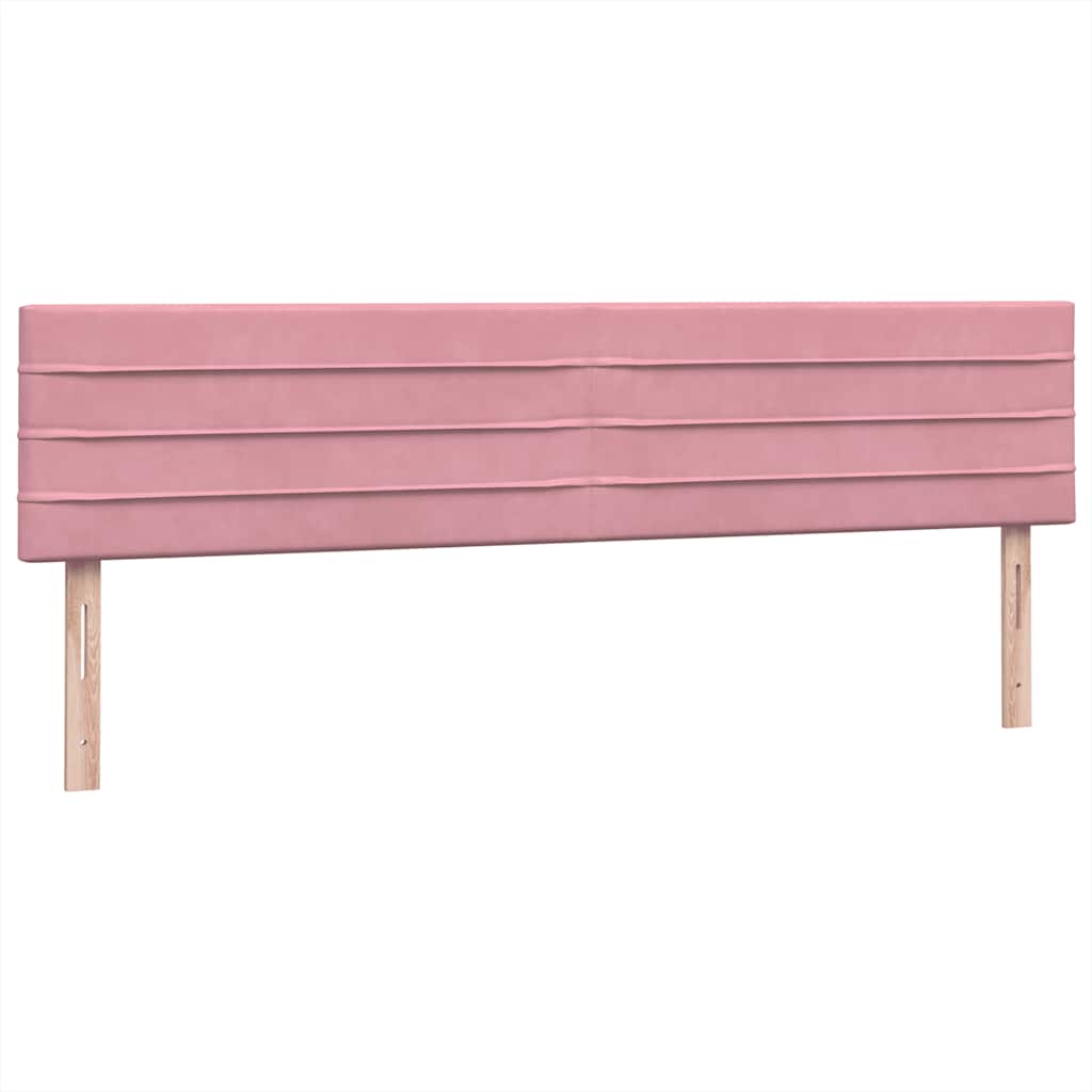 Letto a Molle con Materasso e LED Rosa 180x210 cm in Velluto | homemem39