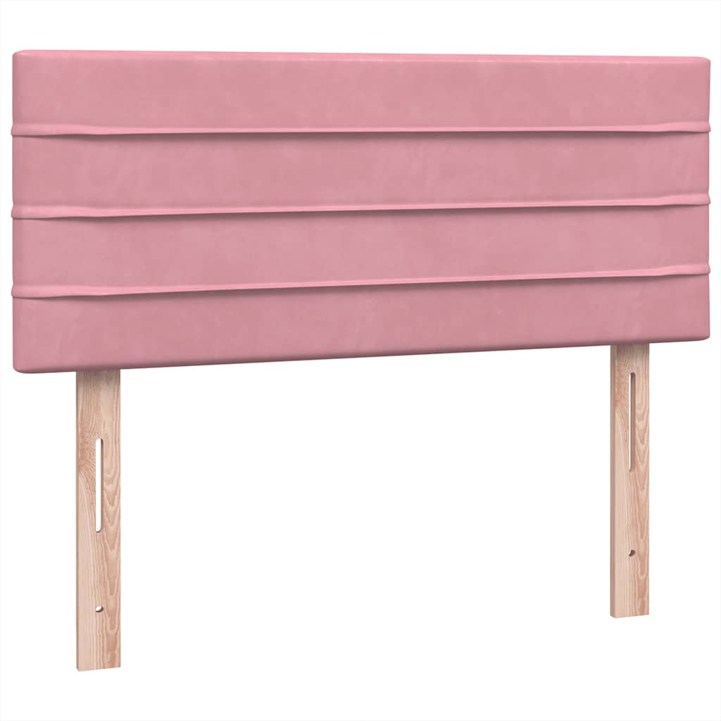 Letto a Molle con Materasso e LED Rosa 120x220 cm in Velluto | homemem39