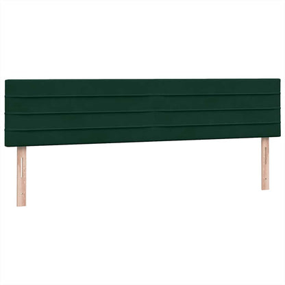 Letto a Molle con Materasso e LED Verde Scuro 180x220 cm Velluto | homemem39