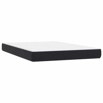 Letto a Molle con Materasso e LED Nero 160x210 cm in Velluto