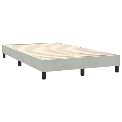 Letto a Molle con Materasso e LED Grigio Chiaro 160x220cm Velluto | homemem39