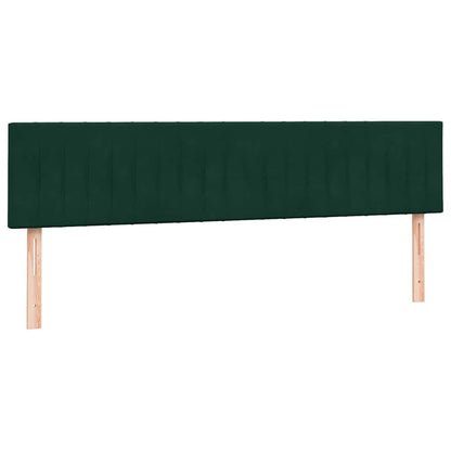 Letto a Molle con Materasso e LED Verde Scuro 180x220 cm Velluto | homemem39