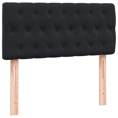 Letto a Molle con Materasso e LED Nero 90x210 cm in Velluto | homemem39