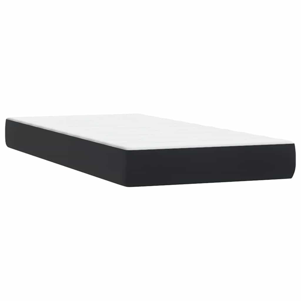 Letto a Molle con Materasso e LED Nero 90x210 cm in Velluto | homemem39