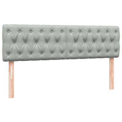 Letto a Molle con Materasso e LED Grigio Chiaro 160x210cm Velluto | homemem39
