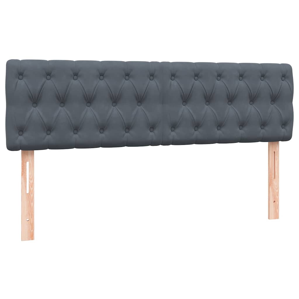 Letto a Molle con Materasso e LED Grigio Scuro 160x210 cm Velluto | homemem39