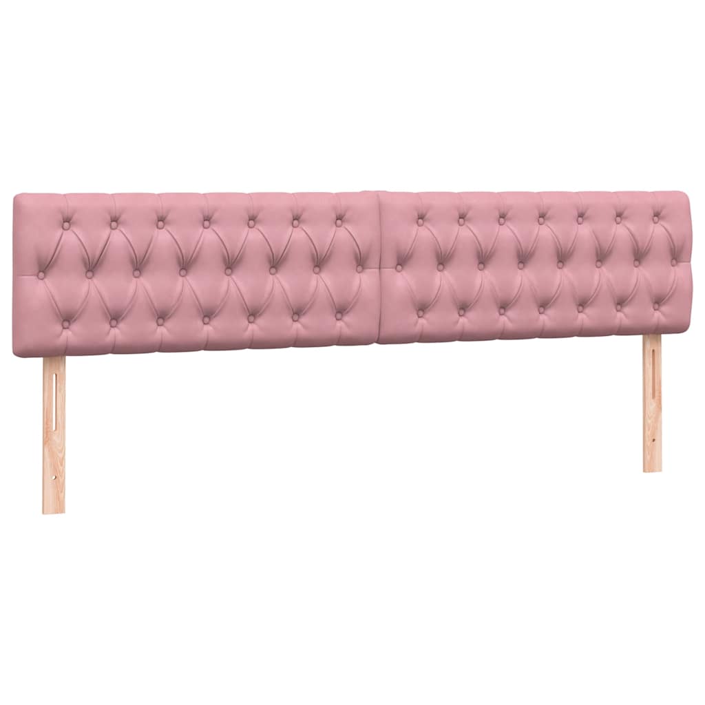 Letto a Molle con Materasso e LED Rosa 180x210 cm in Velluto | homemem39