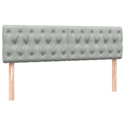 Letto a Molle con Materasso e LED Grigio Chiaro 160x220cm Velluto | homemem39