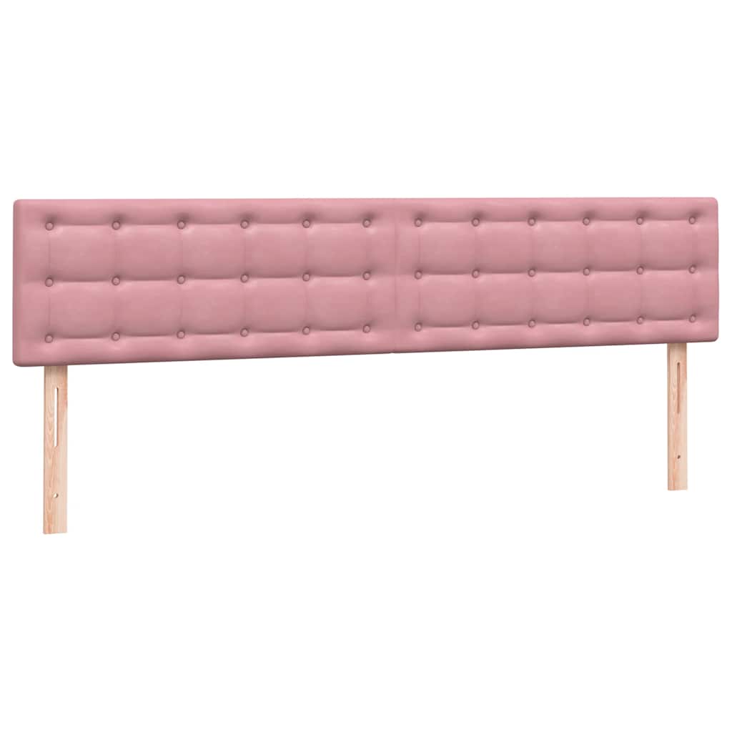 Letto a Molle con Materasso e LED Rosa 180x210 cm in Velluto | homemem39