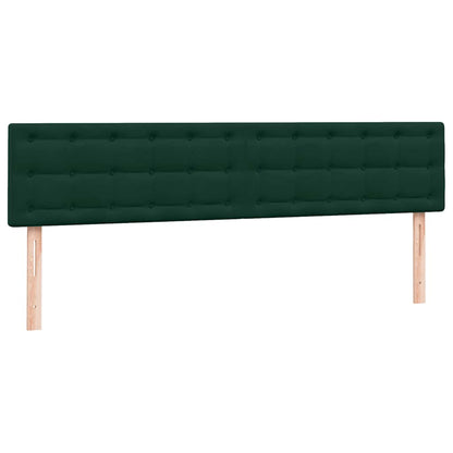Letto a Molle con Materasso e LED Verde Scuro 180x220 cm Velluto | homemem39