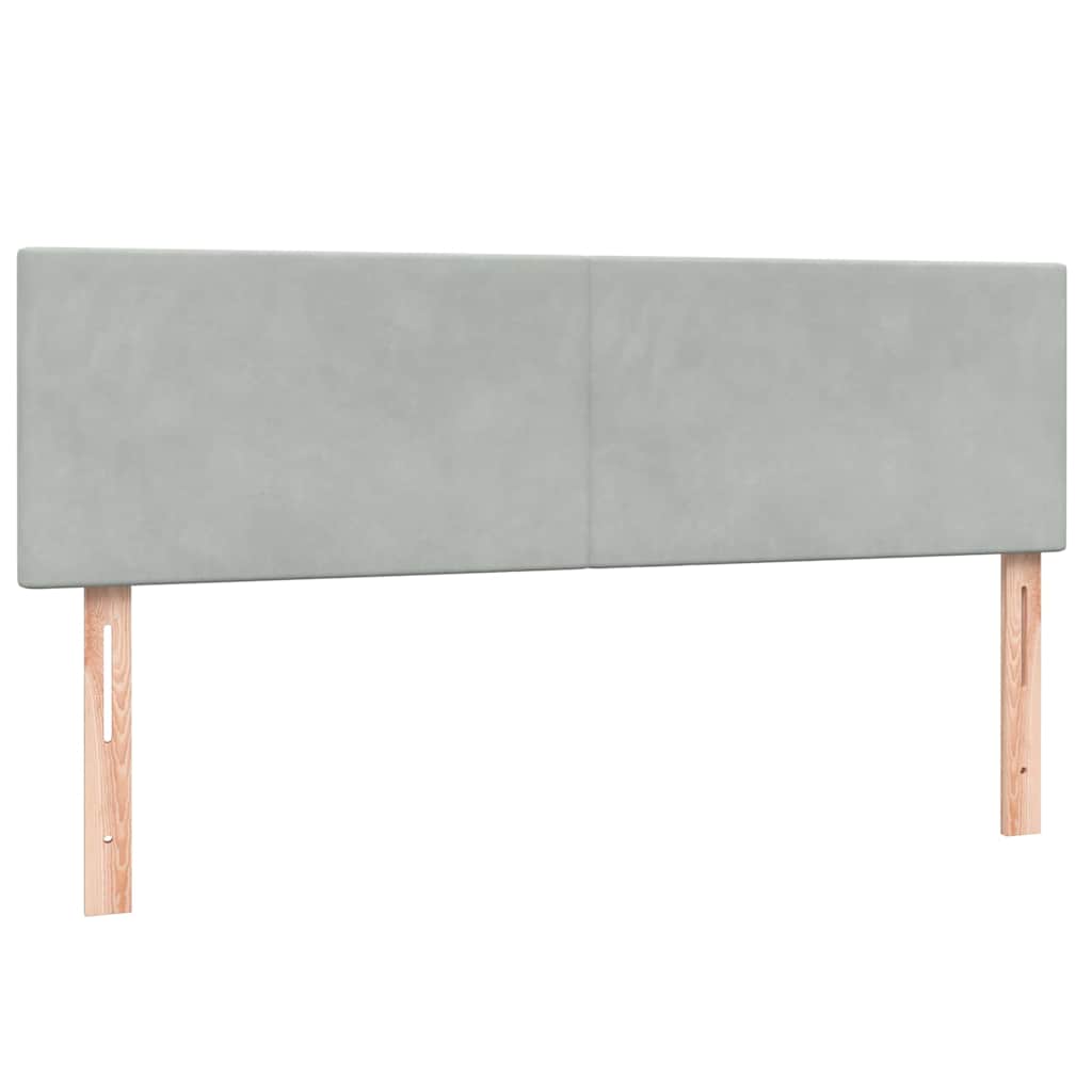 Giroletto a Molle con Materasso Grigio Chiaro 160x220cm Velluto | homemem39