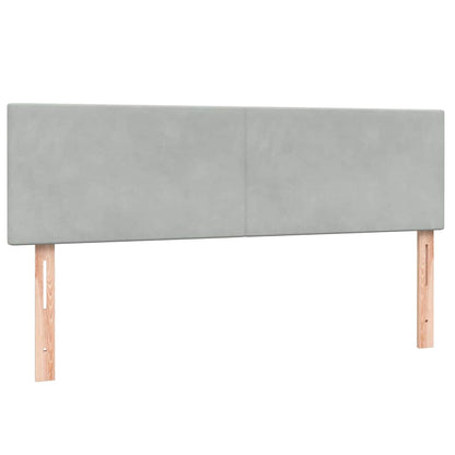 Giroletto a Molle con Materasso Grigio Chiaro 160x220cm Velluto | homemem39