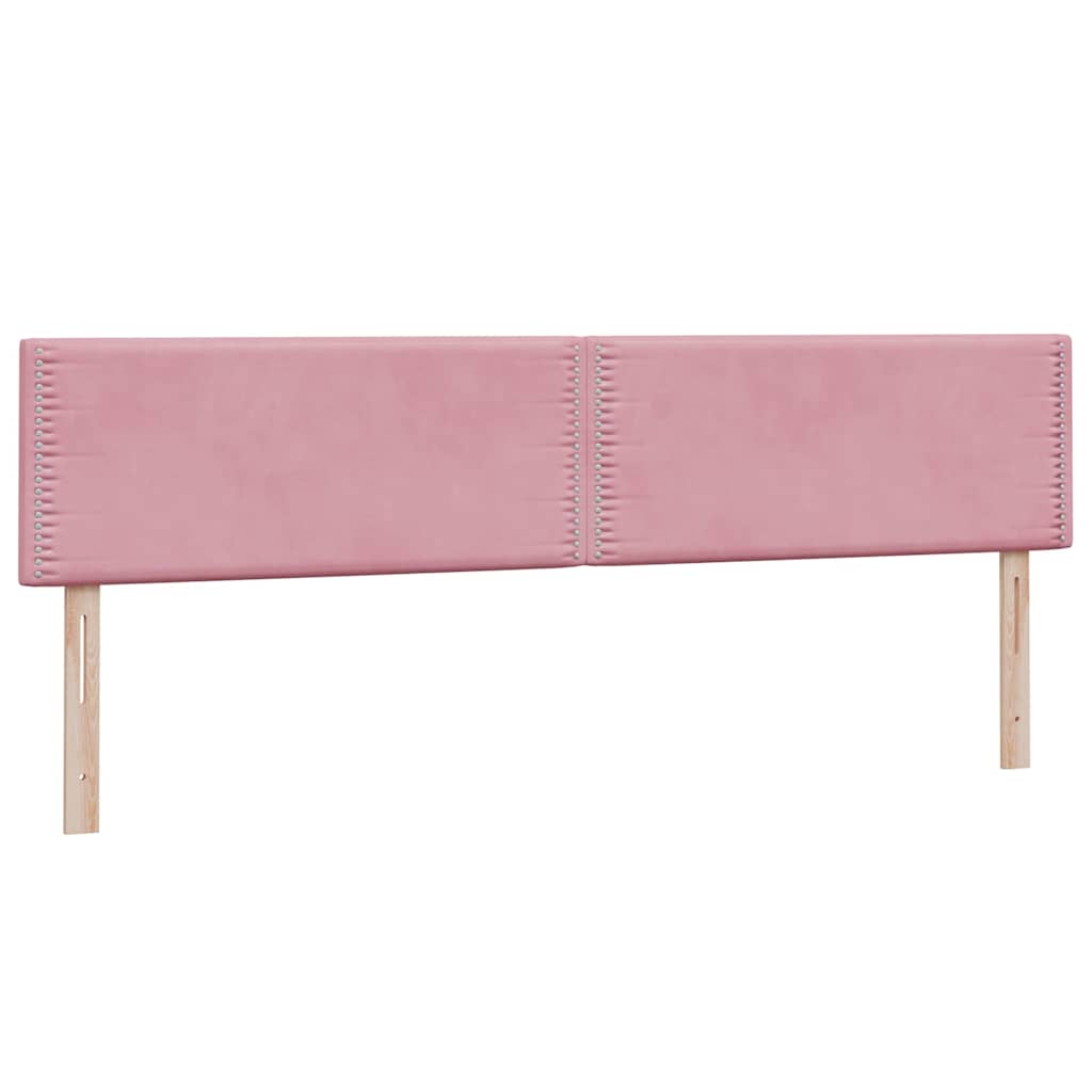 Giroletto a Molle con Materassi Rosa 180x210 cm in Velluto