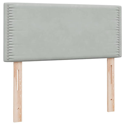 Giroletto a Molle con Materasso Grigio Chiaro 80x220 cm Velluto | homemem39