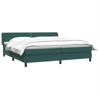 Giroletto a Molle con Materassi Verde Scuro 180x220 cm Velluto | homemem39