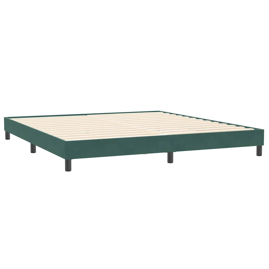 Giroletto a Molle con Materassi Verde Scuro 180x220 cm Velluto | homemem39