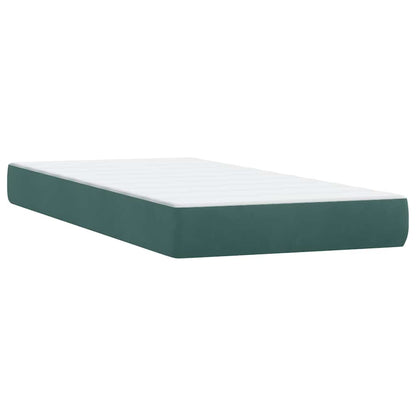 Giroletto a Molle con Materassi Verde Scuro 180x220 cm Velluto | homemem39