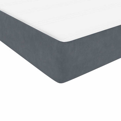 Giroletto a Molle con Materasso Grigio Scuro 80x210 cm Velluto | homemem39