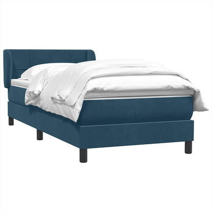 Giroletto a Molle con Materasso Blu Scuro 80x210 cm Velluto | homemem39