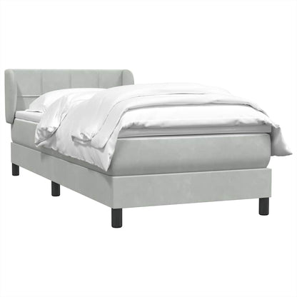 Giroletto a Molle con Materasso grigio chiaro 90x210 cm Velluto | homemem39