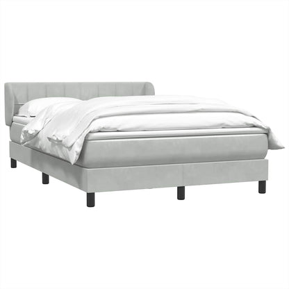 Giroletto a Molle con Materasso Grigio Chiaro 160x210cm Velluto | homemem39