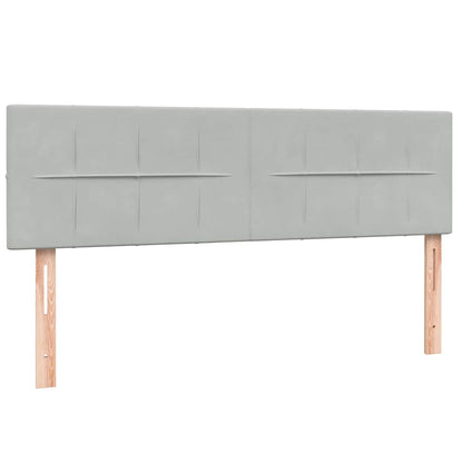 Giroletto a Molle con Materasso Grigio Chiaro 160x210cm Velluto | homemem39