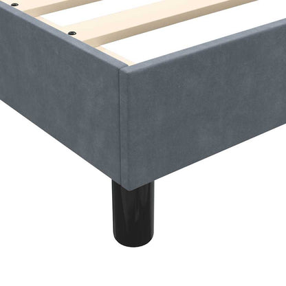 Giroletto a Molle con Materassi Grigio Scuro 180x210 cm Velluto