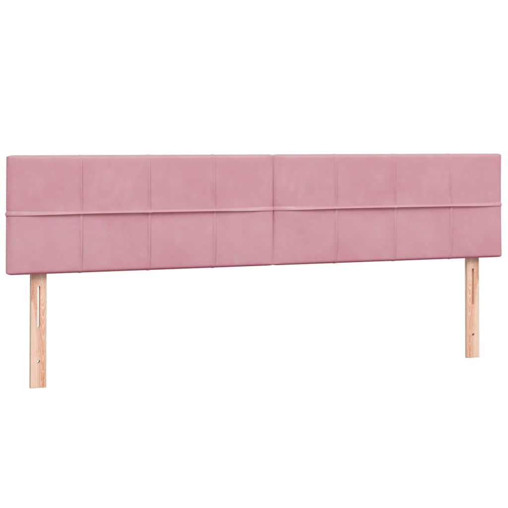 Giroletto a Molle con Materassi Rosa 180x210 cm in Velluto